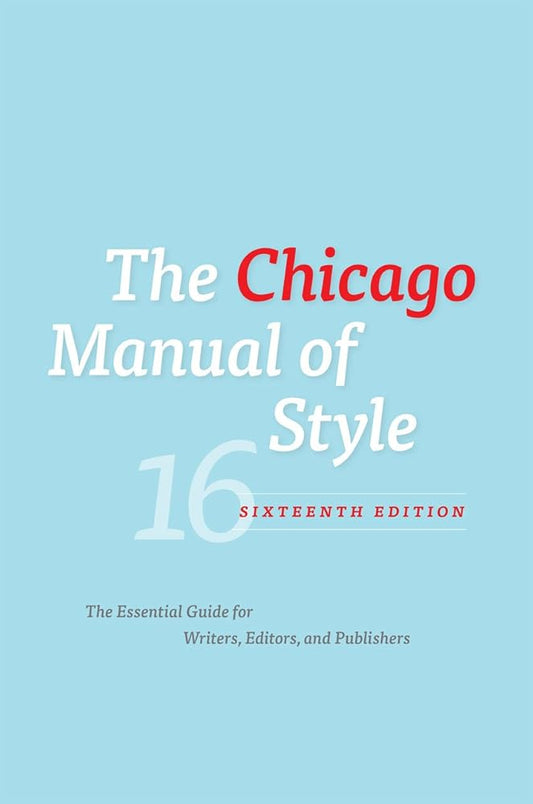 The Chicago Manual of Style, 16th Edition cover image