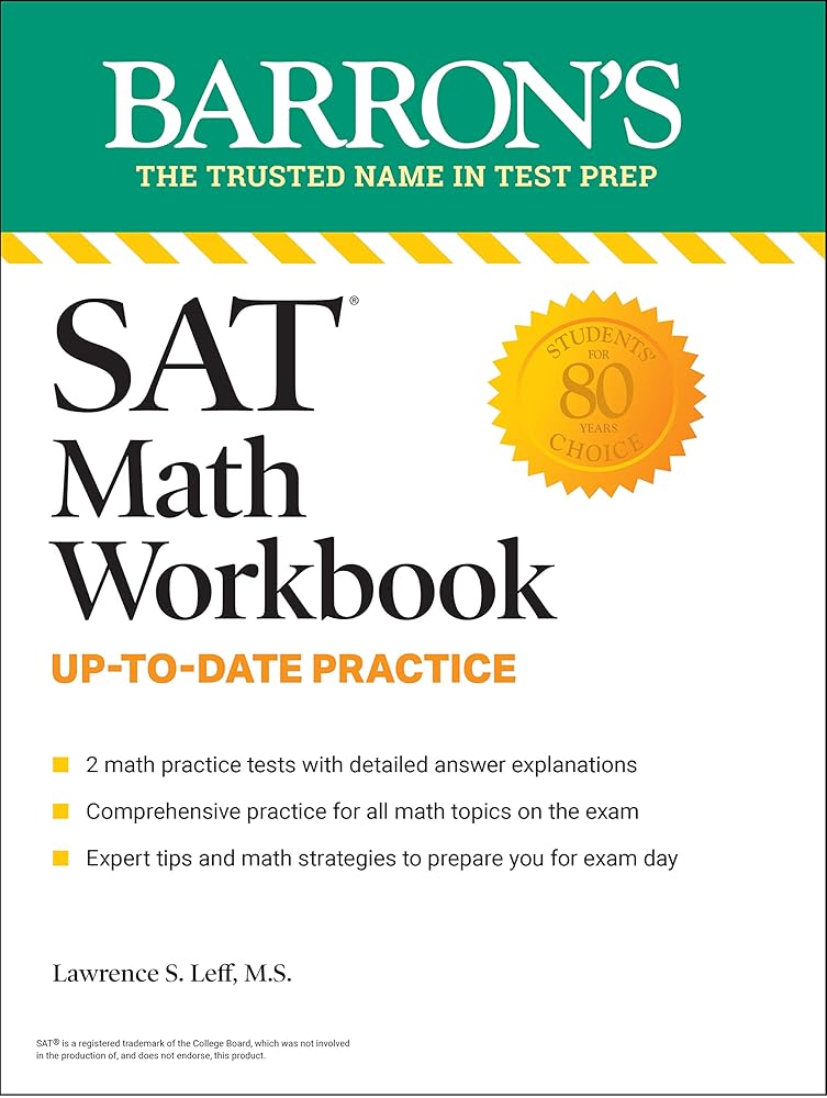SAT Math Workbook (Barron's SAT Prep) cover image