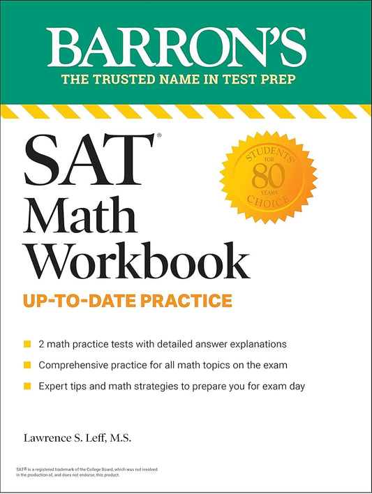 SAT Math Workbook (Barron's SAT Prep) cover image