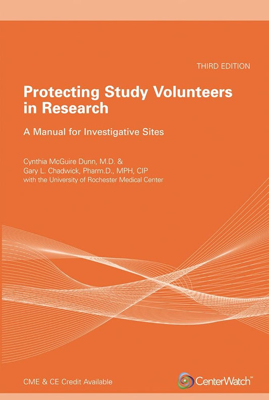 Protecting Study Volunteers in Research: A Manual for Investigative Sites cover image